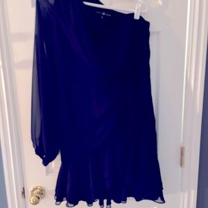 One shoulder cocktail dress.